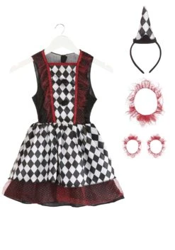 Burgundy Harlequin Costume For Kids -Halloween Costumes Shop kids burgundy harlequin costume alt 6