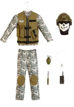 Kids Camo Trooper Costume -Halloween Costumes Shop kids camo trooper costume alt4