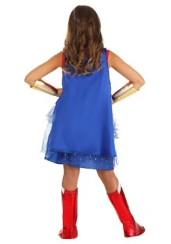 Caped Wonder Woman Costume For Girls -Halloween Costumes Shop kids caped wonder woman costume alt 7