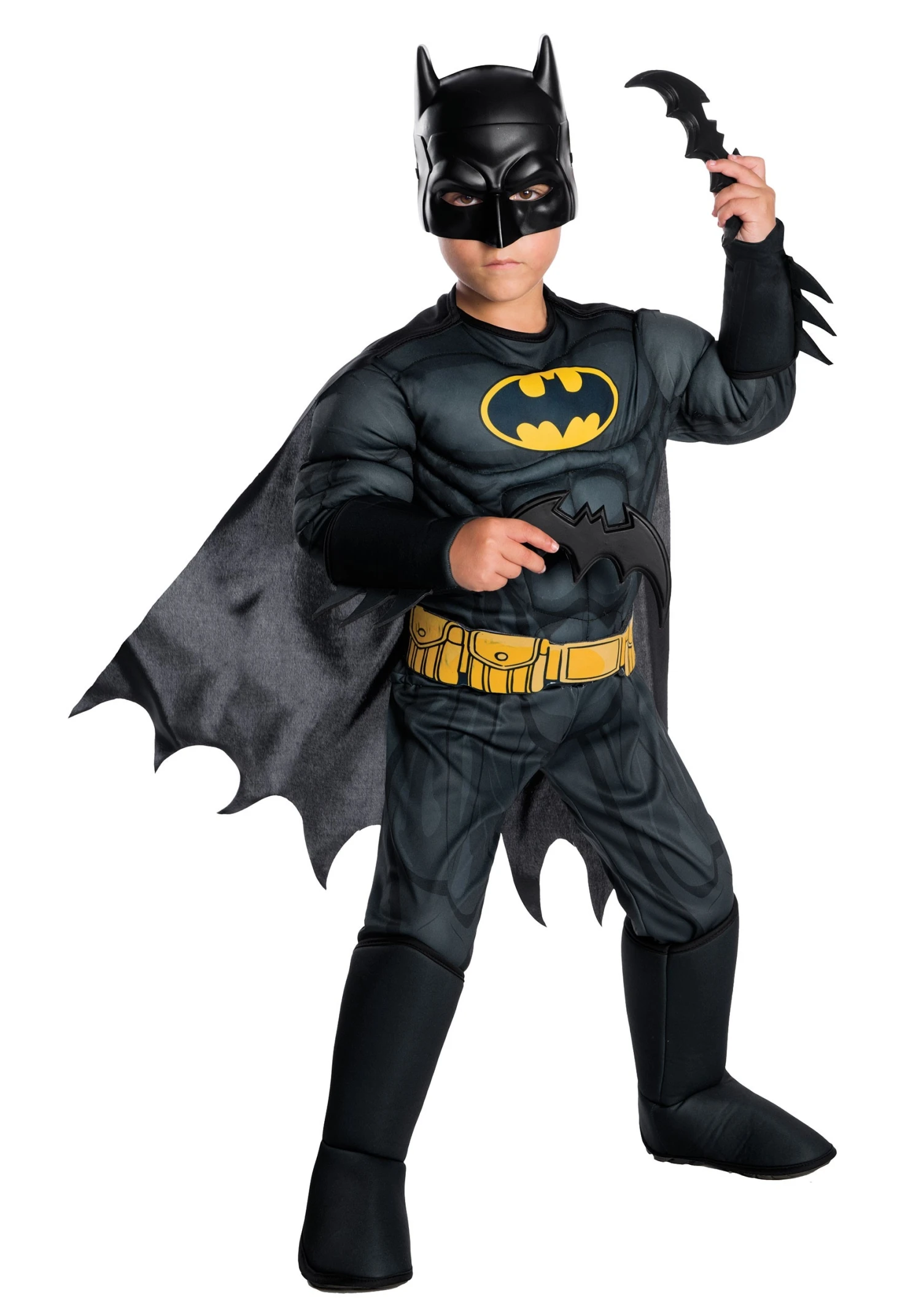 DC Comics Deluxe Batman Costume For Kids 1 DC Comics Deluxe Batman Costume For Kids