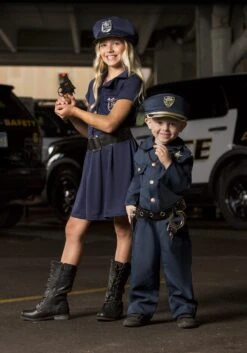 Child Deluxe Police Officer Costume -Halloween Costumes Shop kids deluxe police uniform costume alt 2