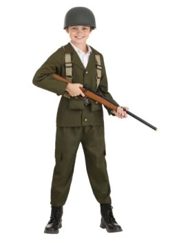 Deluxe WW2 Soldier Costume For Kids