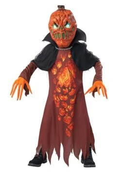 Demon Pumpkin Costume For Kids -Halloween Costumes Shop kids demon pumpkin costume alt 3