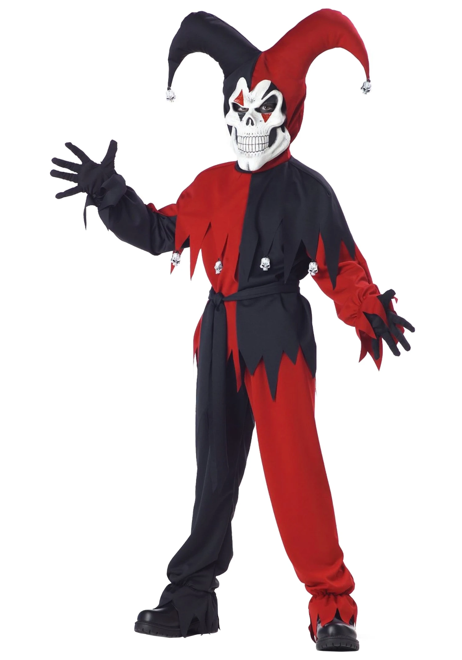 Kids Evil Jester Costume 1 Kids Evil Jester Costume