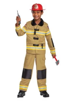 Disguise Firefighter Prestige Costume For Kids -Halloween Costumes Shop kids firefighter prestige costume alt 10