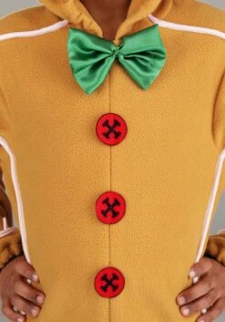 Kid's Gingerbread Man Onesie Costume 7 Kid's Gingerbread Man Onesie Costume -Halloween Costumes Shop kids gingerbread man onesie costume alt 3