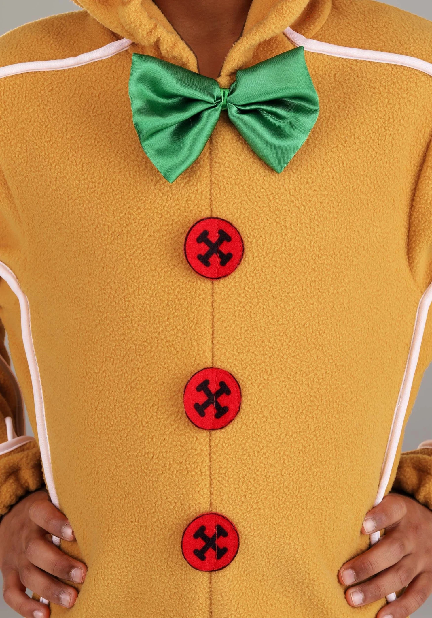 Kid's Gingerbread Man Onesie Costume 4 Kid's Gingerbread Man Onesie Costume - Image 4