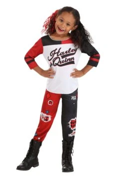 Harley Quinn Suicide Squad Costume For Children -Halloween Costumes Shop kids harley quinn squad costume alt 2
