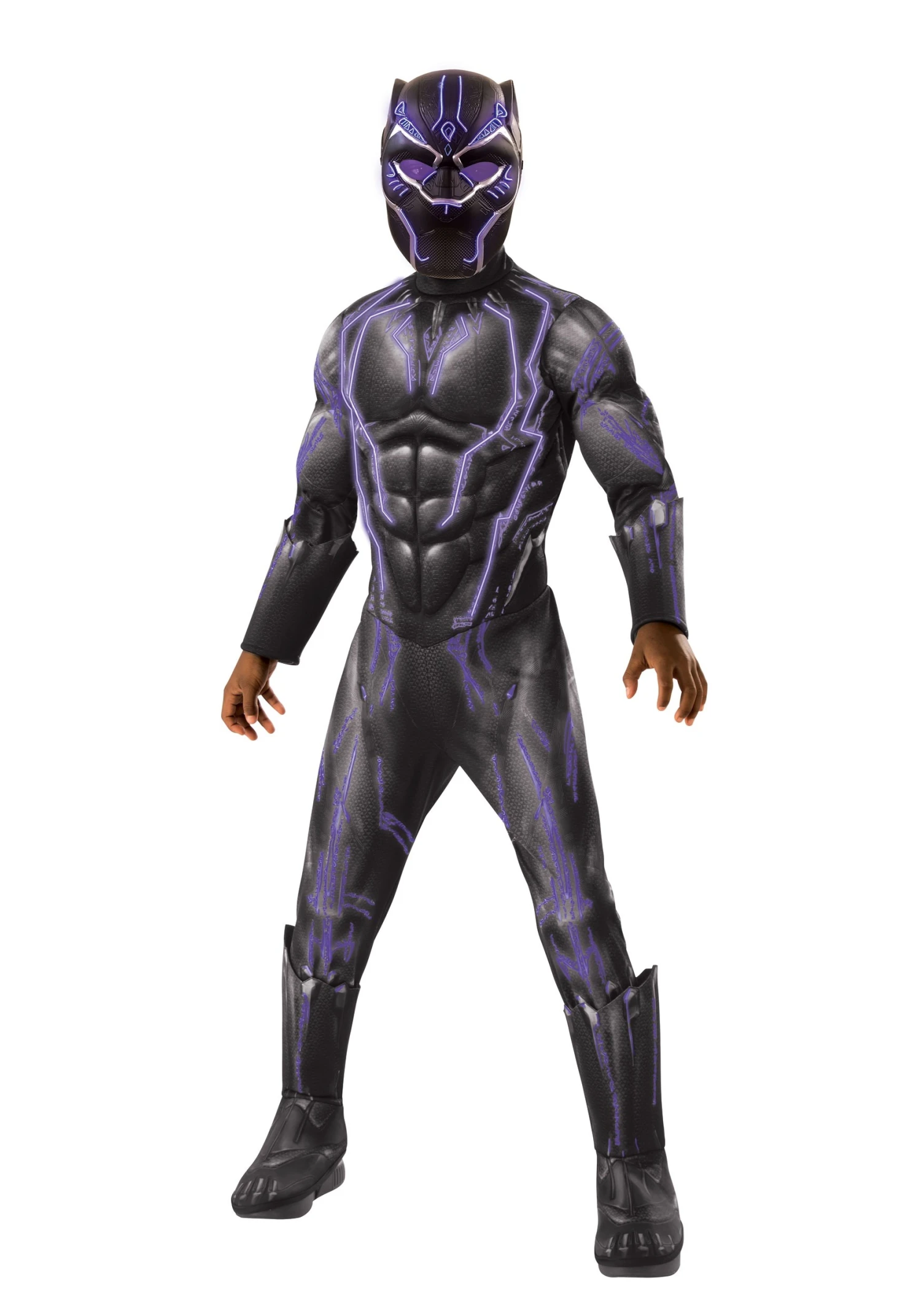 Light Up Black Panther Costume For Kids 1 Light Up Black Panther Costume For Kids