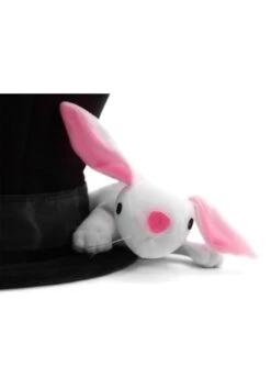 Kid's Magician Plush Costume Hat With Rabbit -Halloween Costumes Shop kids magician plush hat with rabbit alt 3