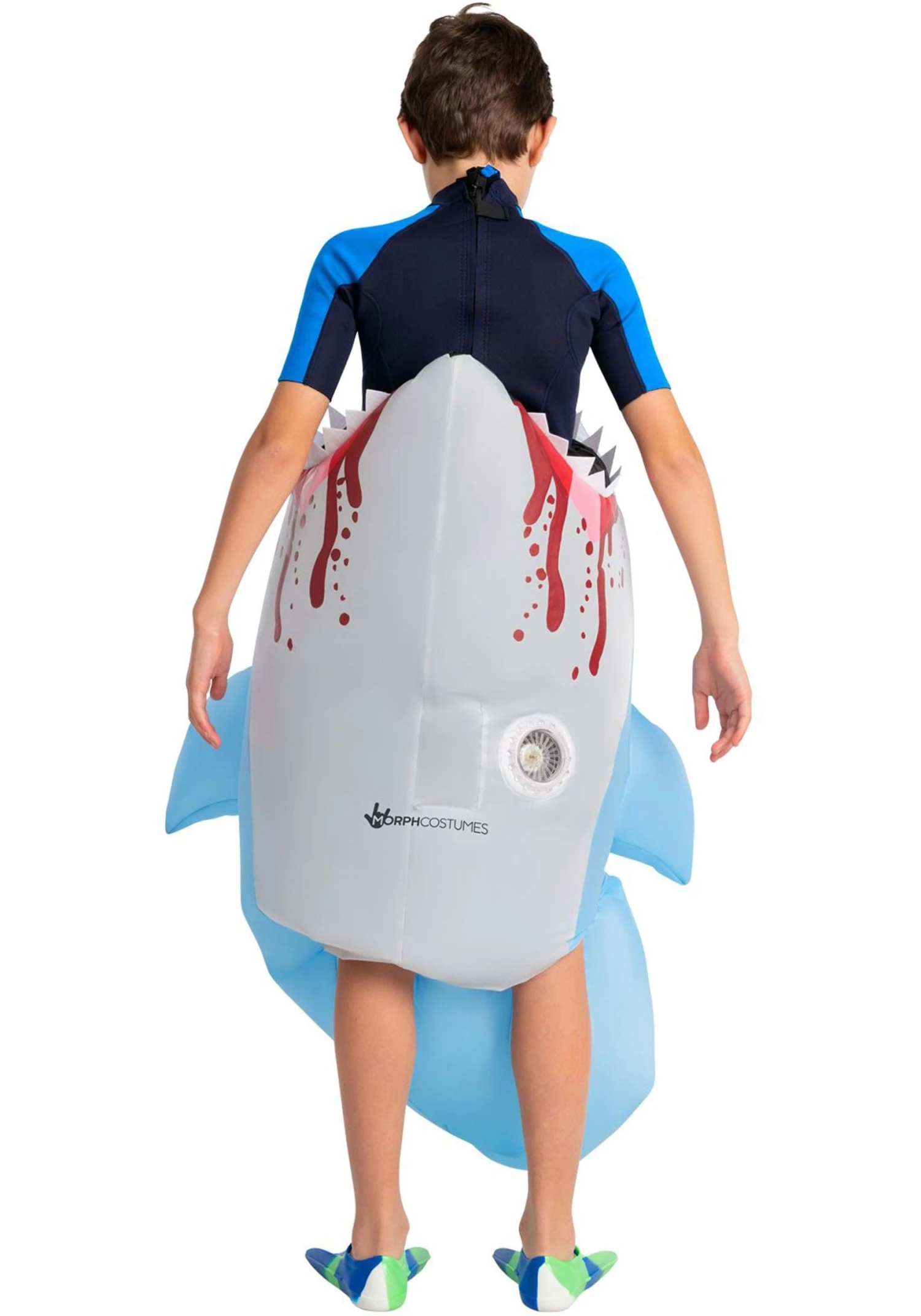 Kid's Man Eating Shark Inflatable Costume 3 Kid's Man Eating Shark Inflatable Costume - Image 3
