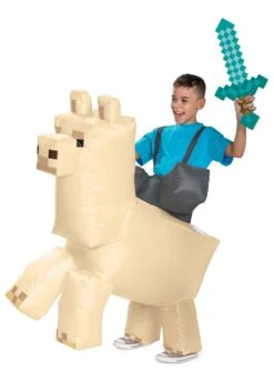Disguise Minecraft Inflatable Llama Ride-On Costume For Kids -Halloween Costumes Shop kids minecraft inflatable llama ride on costume alt 1