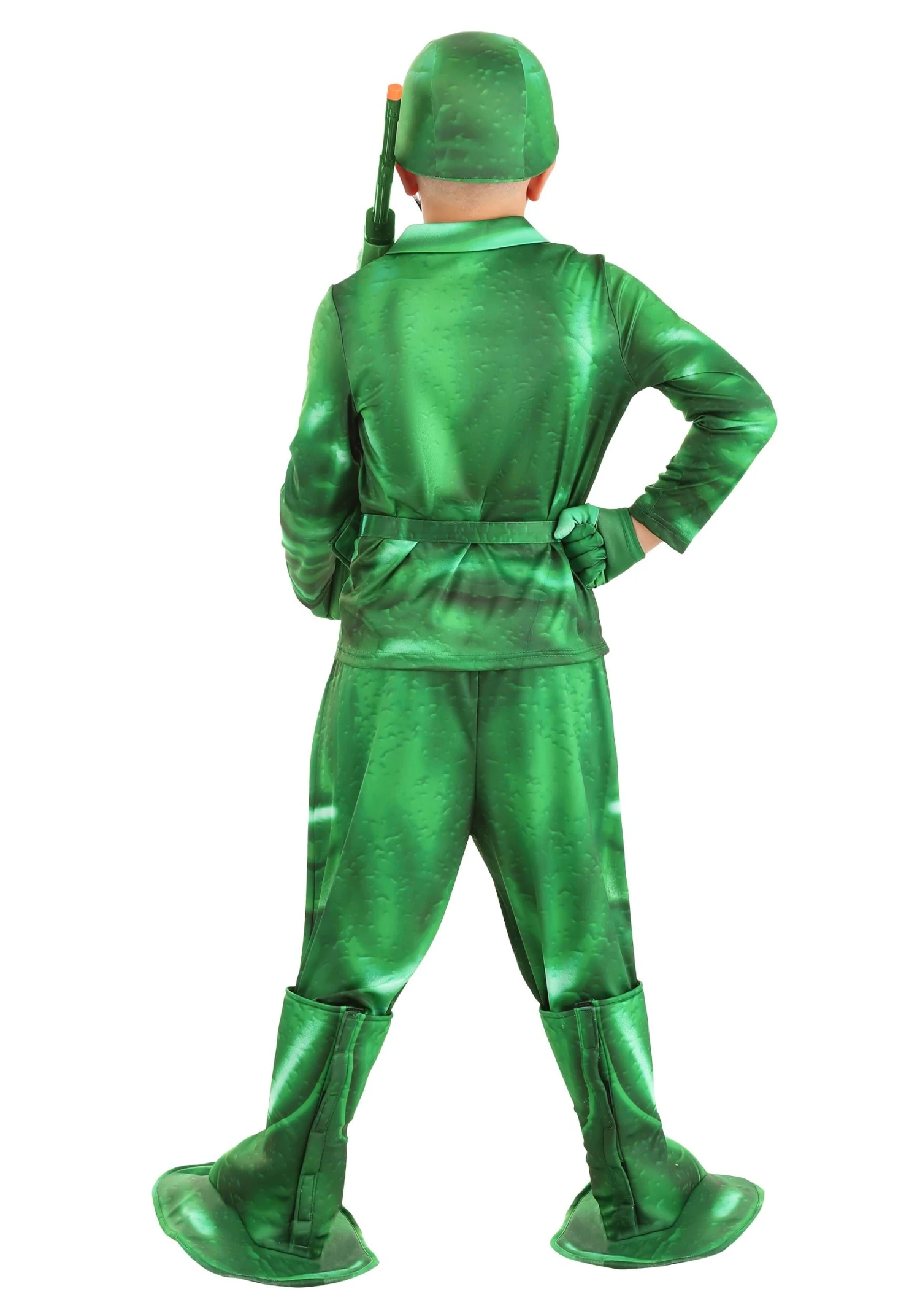 Plastic Green Army Man Costume For Kid's 2 Plastic Green Army Man Costume For Kid's - Image 2