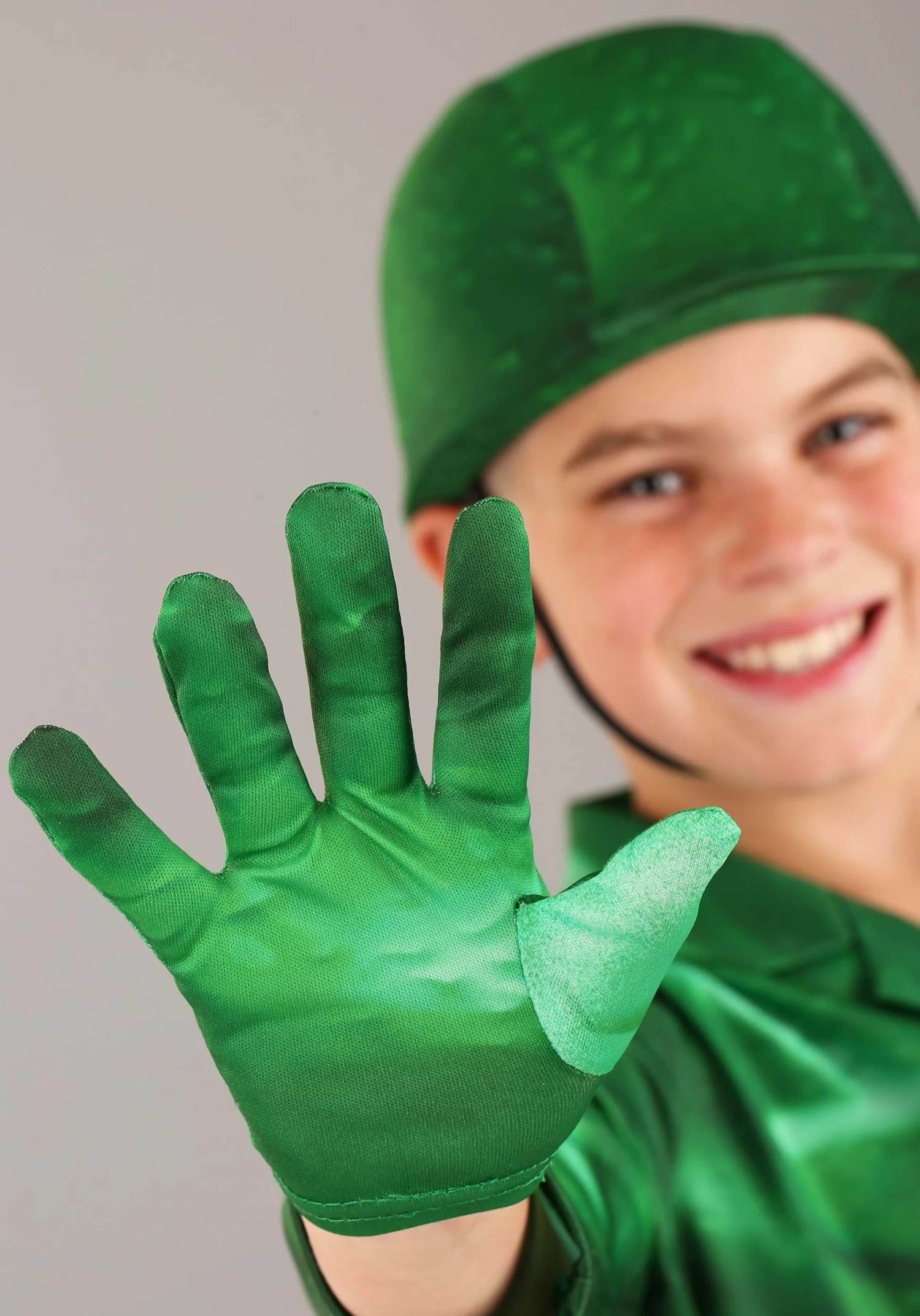 Plastic Green Army Man Costume For Kid's 5 Plastic Green Army Man Costume For Kid's - Image 5