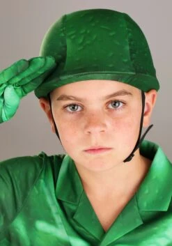 Plastic Green Army Man Costume For Kid's 12 Plastic Green Army Man Costume For Kid's -Halloween Costumes Shop kids plastic army man costume alt 5