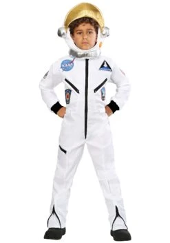 White Astronaut Jumpsuit Kid's Costume