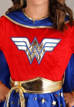 Girl's Long Sleeve Dress Wonder Woman Costume 13 Girl's Long Sleeve Dress Wonder Woman Costume -Halloween Costumes Shop kids wonder woman long sleeve dress costume alt 3