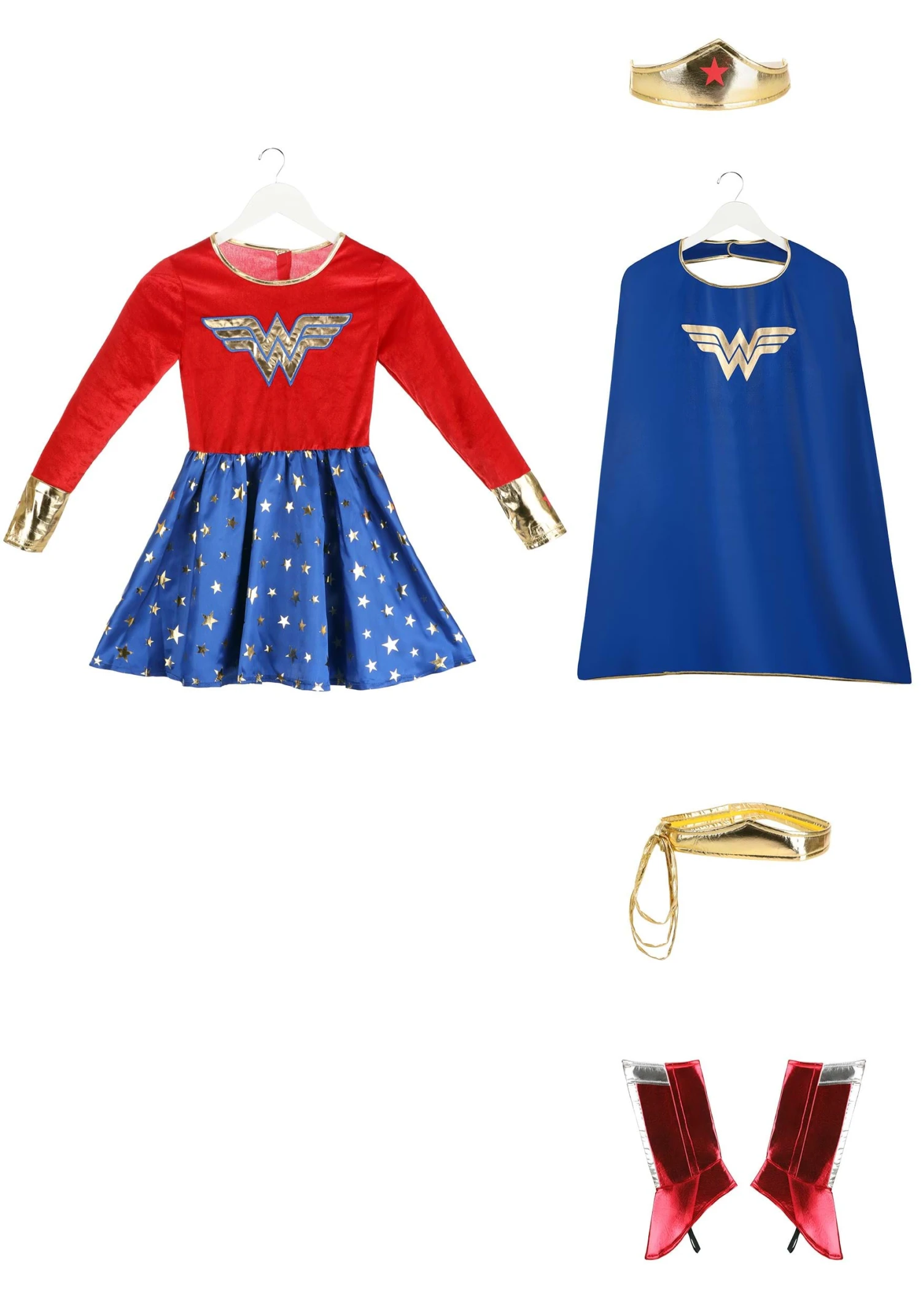 Girl's Long Sleeve Dress Wonder Woman Costume 10 Girl's Long Sleeve Dress Wonder Woman Costume - Image 10
