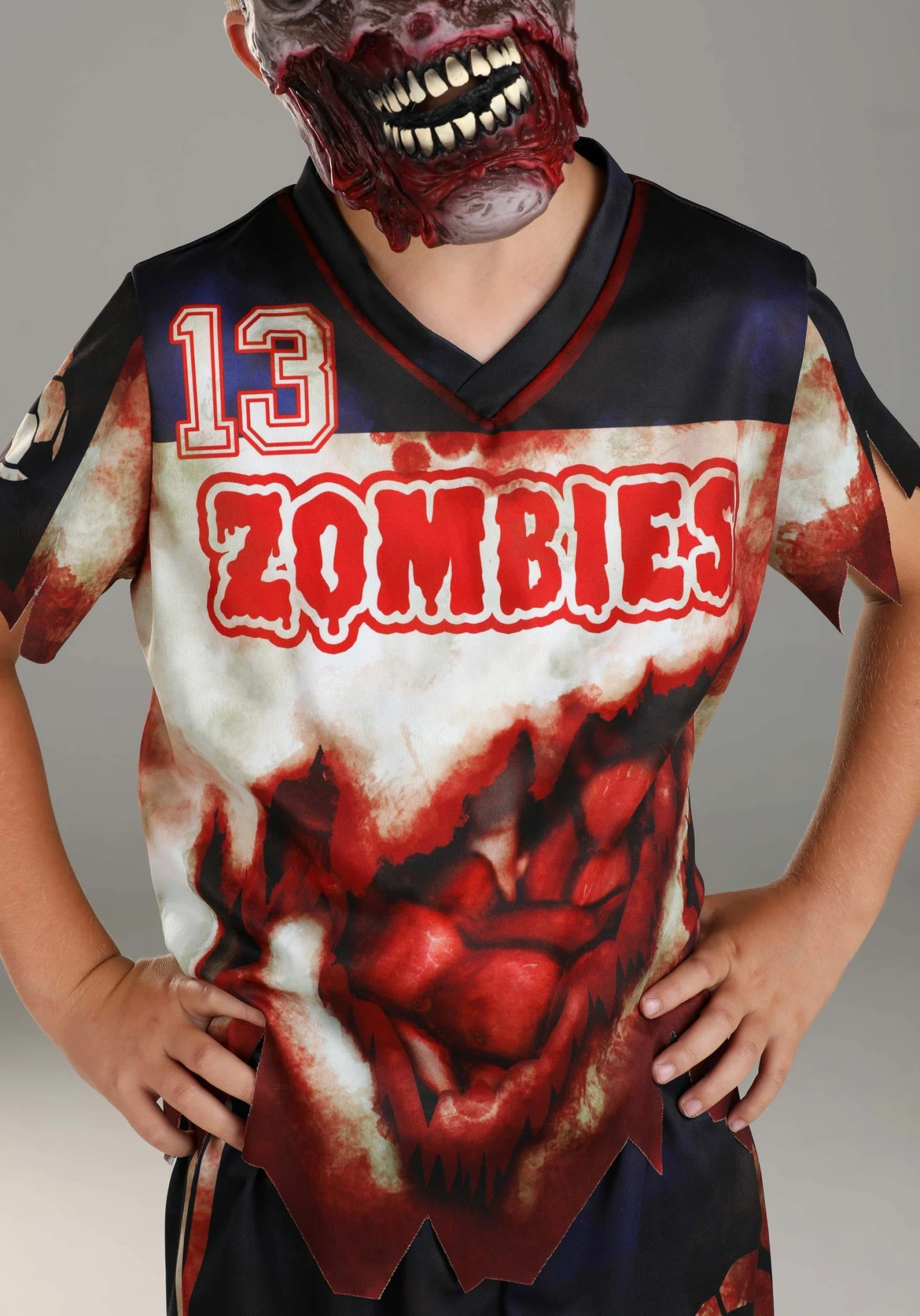 Zombie Soccer Player Costume For Kids 3 Zombie Soccer Player Costume For Kids - Image 3