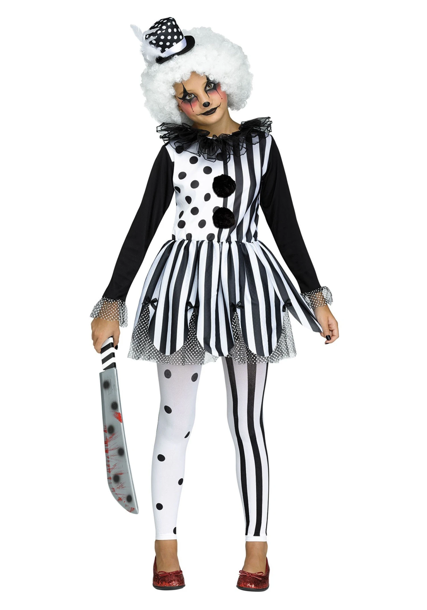 Fun World Girls Killer Clown Costume 1 Fun World Girls Killer Clown Costume