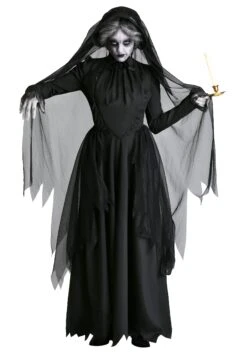 Lady In Black Ghost Costume