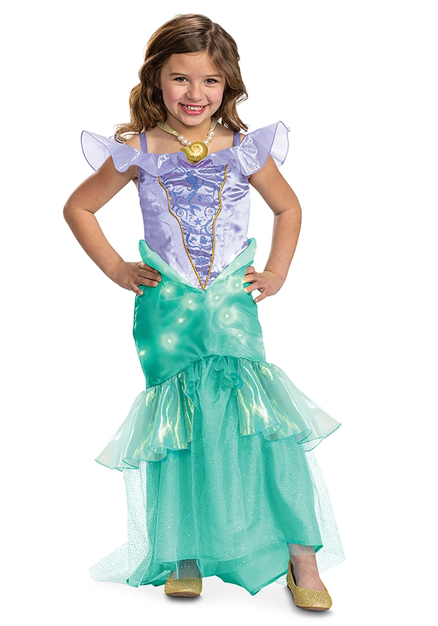 Disguise Disney The Little Mermaid Prestige Ariel Sound And Light Up Costume For Girls 1 Disguise Disney The Little Mermaid Prestige Ariel Sound And Light Up Costume For Girls
