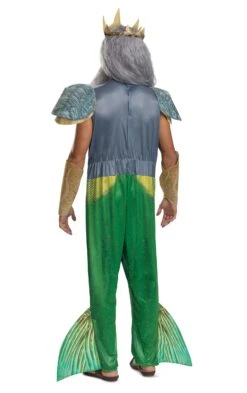 Disguise Little Mermaid Live Action Deluxe King Triton Costume For Adults -Halloween Costumes Shop little mermaid live action adult deluxe king trito alt 3