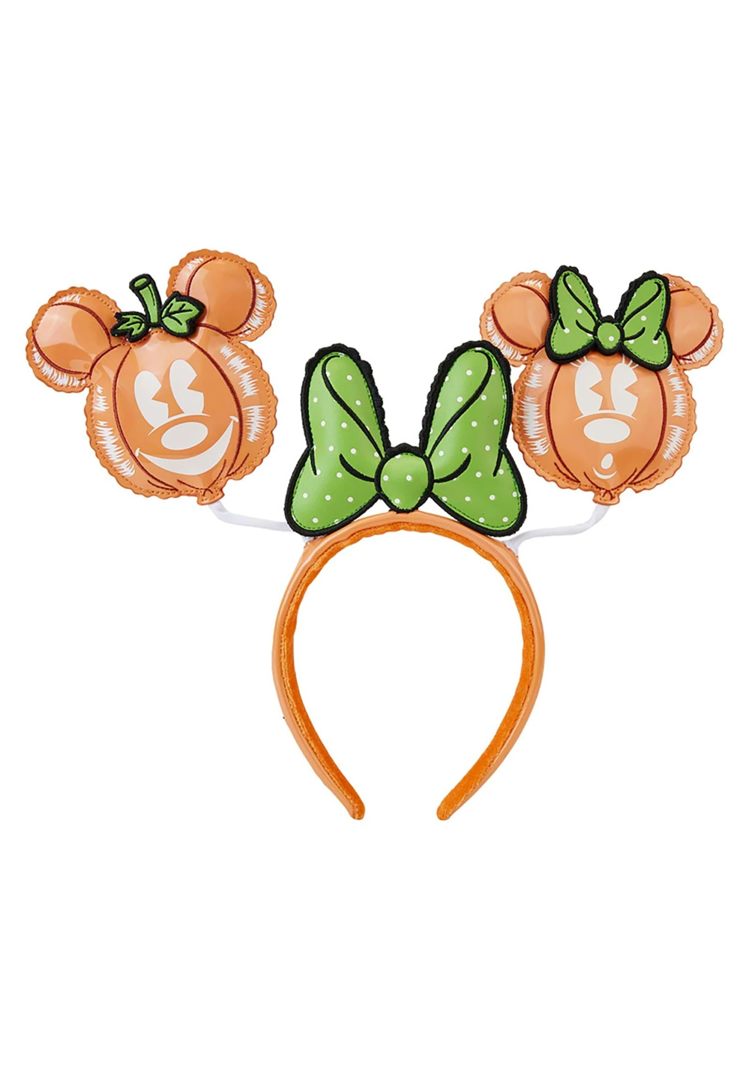 Disney Mickey And Minnie Pumpkin Balloon Loungefly Headband 1 Disney Mickey And Minnie Pumpkin Balloon Loungefly Headband