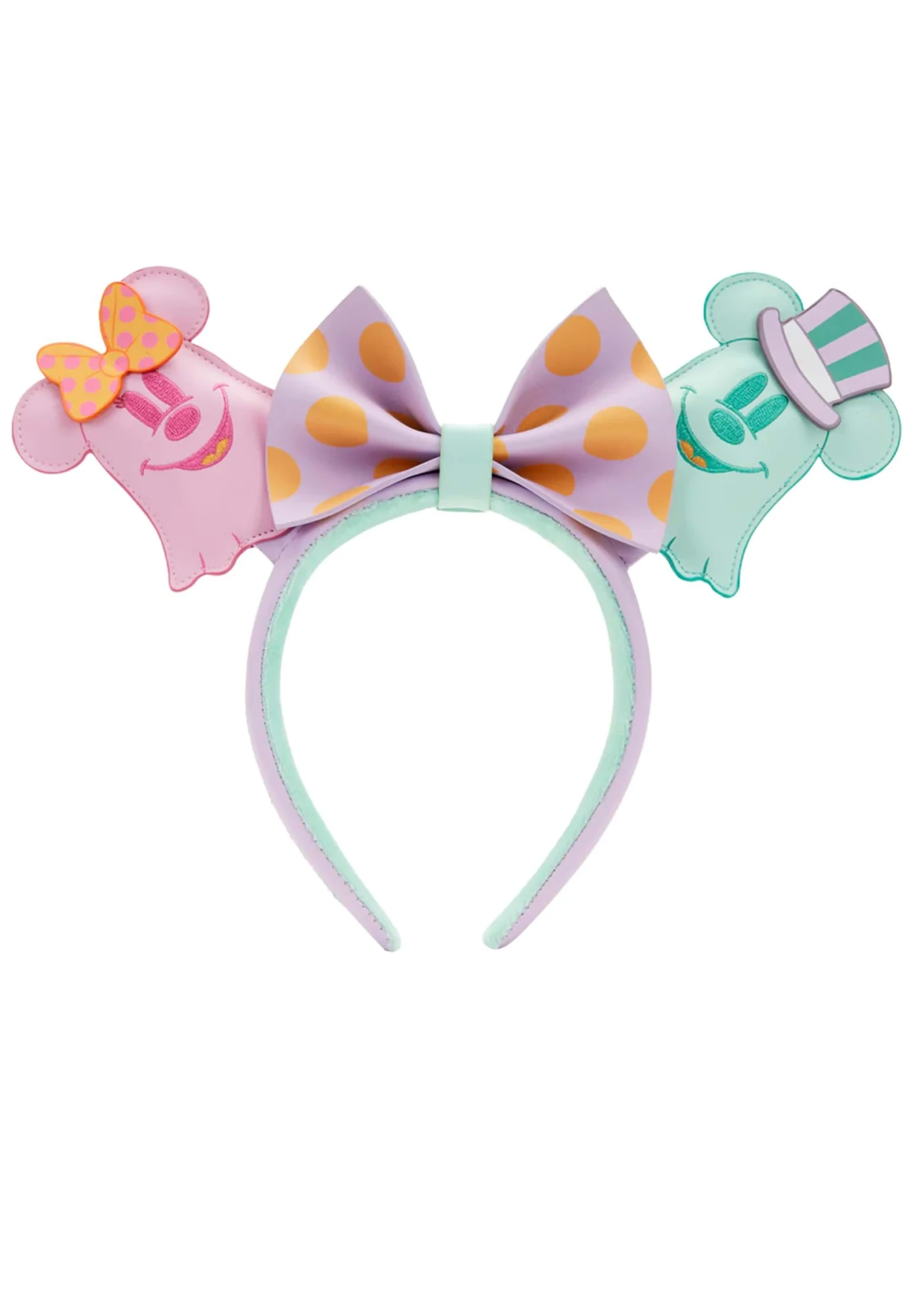 Women's Loungefly Disney Pastel Ghost Minnie And Mickey Ears Headband 1 Women's Loungefly Disney Pastel Ghost Minnie And Mickey Ears Headband