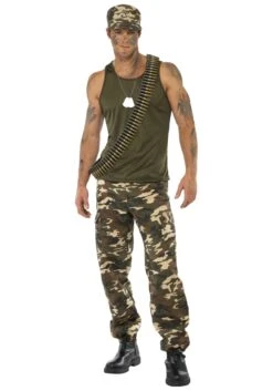 Smiffys Male Khaki Camo Costume