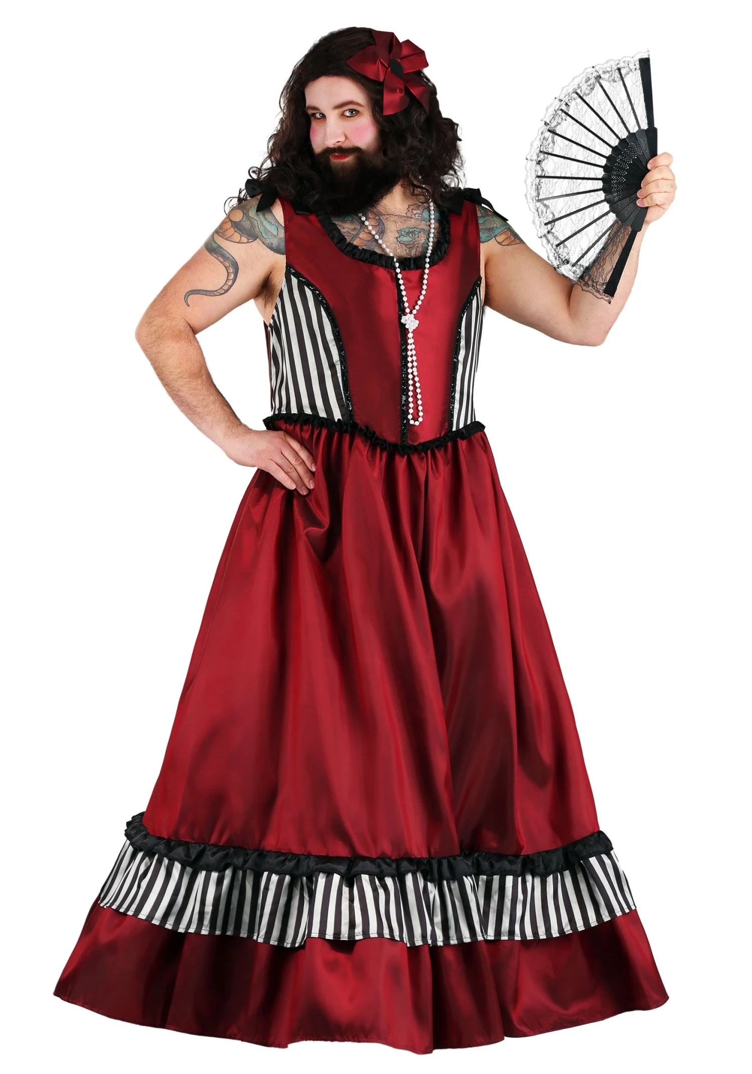 Bearded Woman Costume For Men 1 Bearded Woman Costume For Men