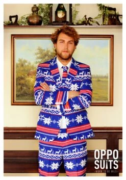 OppoSuits Ugly Christmas Sweater Suit Costume For Men -Halloween Costumes Shop mens christmas sweater suit image3