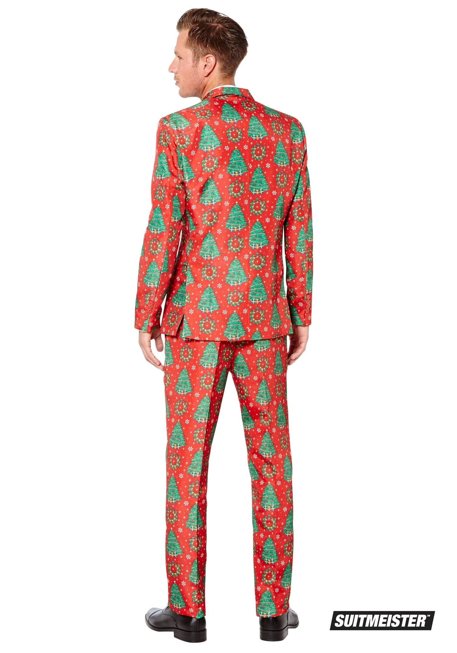 Men's Red Christmas Trees Suitmeister Suit 2 Men's Red Christmas Trees Suitmeister Suit - Image 2