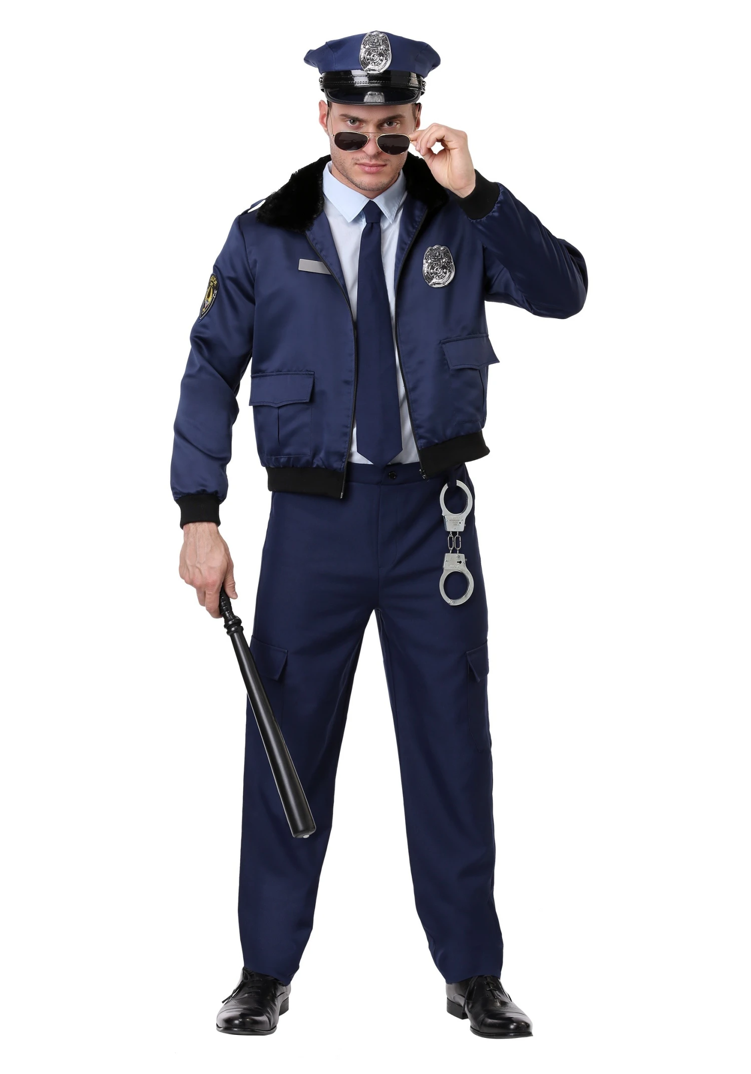 Deluxe Blue Cop Costume For Adults 1 Deluxe Blue Cop Costume For Adults