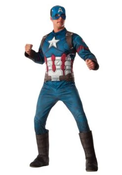 Deluxe Captain America Men's Costume