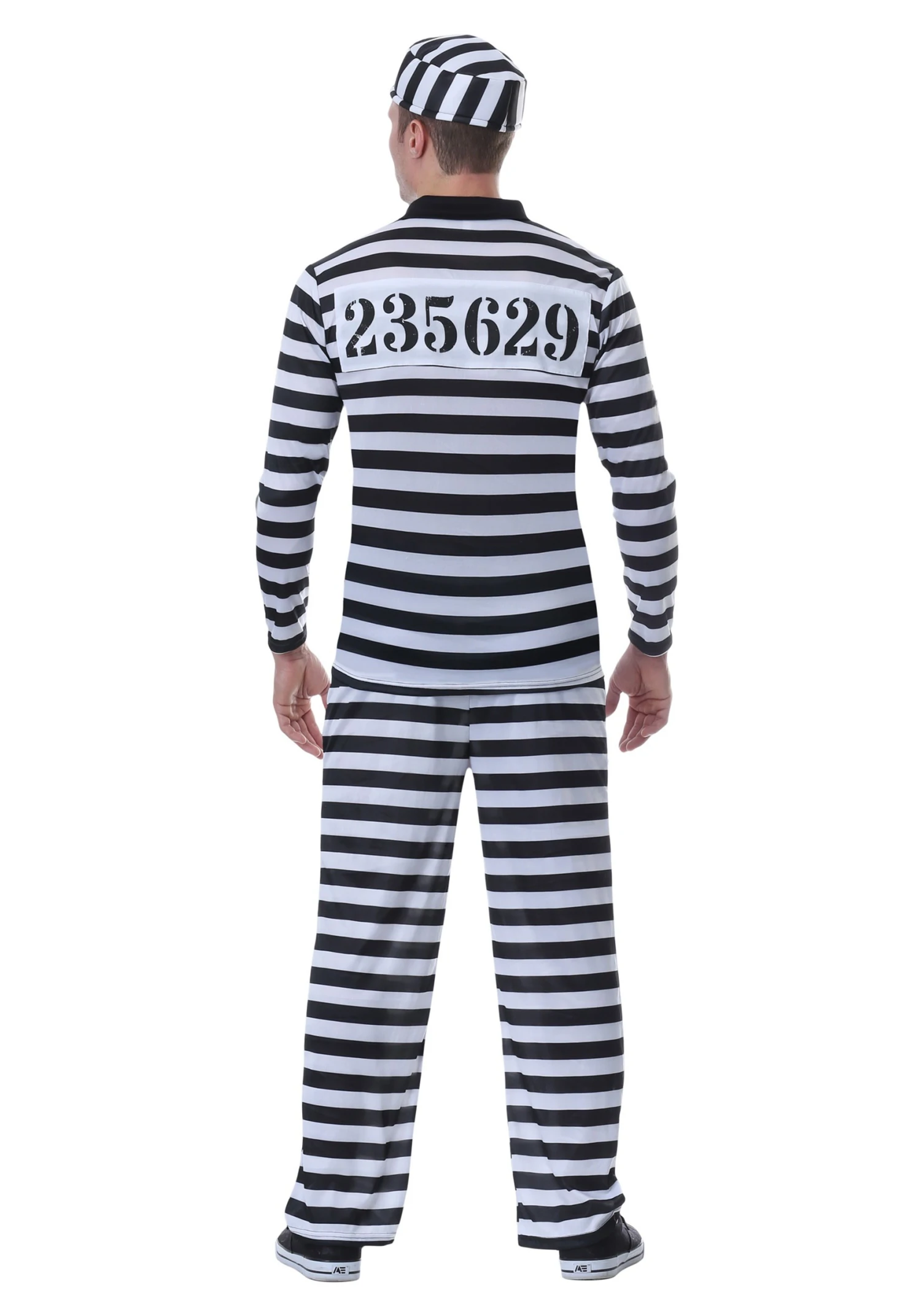 Men's Deluxe Button Down Jailbird Costume 2 Men's Deluxe Button Down Jailbird Costume - Image 2