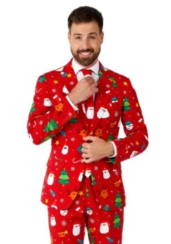 Opposuits Christmas Festivity Red Suit For Men -Halloween Costumes Shop mens opposuits christmas festivity red suit alt 2