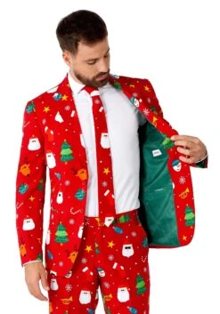Opposuits Christmas Festivity Red Suit For Men -Halloween Costumes Shop mens opposuits christmas festivity red suit alt 3
