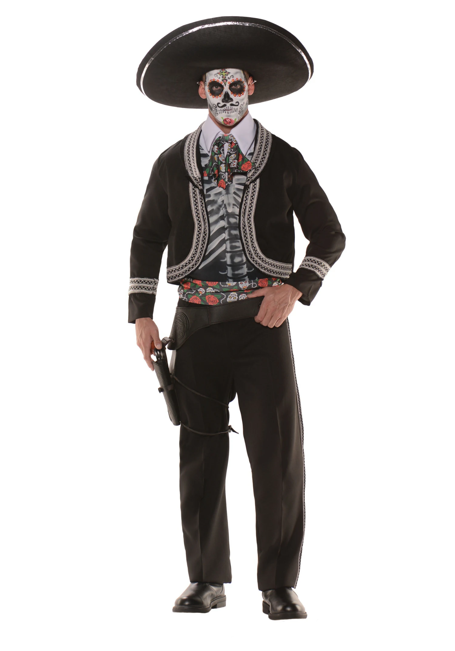 Plus Size Day Of The Dead Men's Costume 1 Plus Size Day Of The Dead Men's Costume
