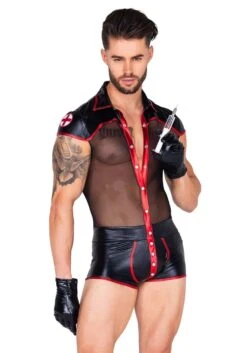 Roma Sexy Night Nurse Costume For Men -Halloween Costumes Shop mens sexy night nurse costume 2