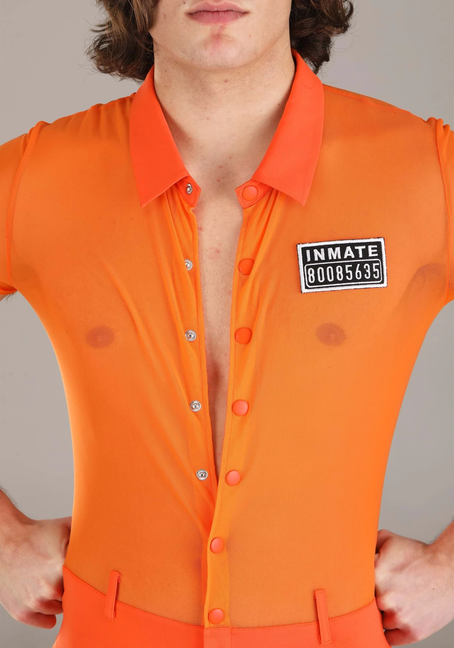 Sexy Orange Prisoner Costume For Men 3 Sexy Orange Prisoner Costume For Men - Image 3