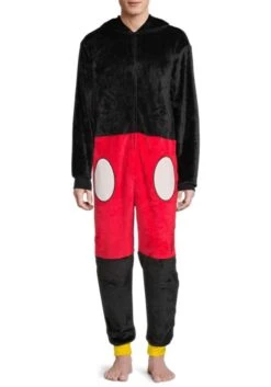 Adult Mickey Super Minky Union Suit -Halloween Costumes Shop mickey mens superminky unionsuit alt 3