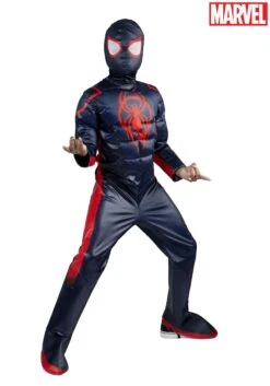JAZWARES Miles Morales Costume For Boys -Halloween Costumes Shop miles morales child costume qualux alt 4