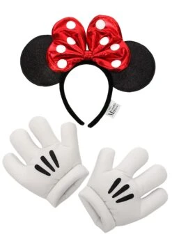 Minnie Glitter Headband & Gloves Set 9 Minnie Glitter Headband & Gloves Set -Halloween Costumes Shop minnie glitter headband gloves set alt 3
