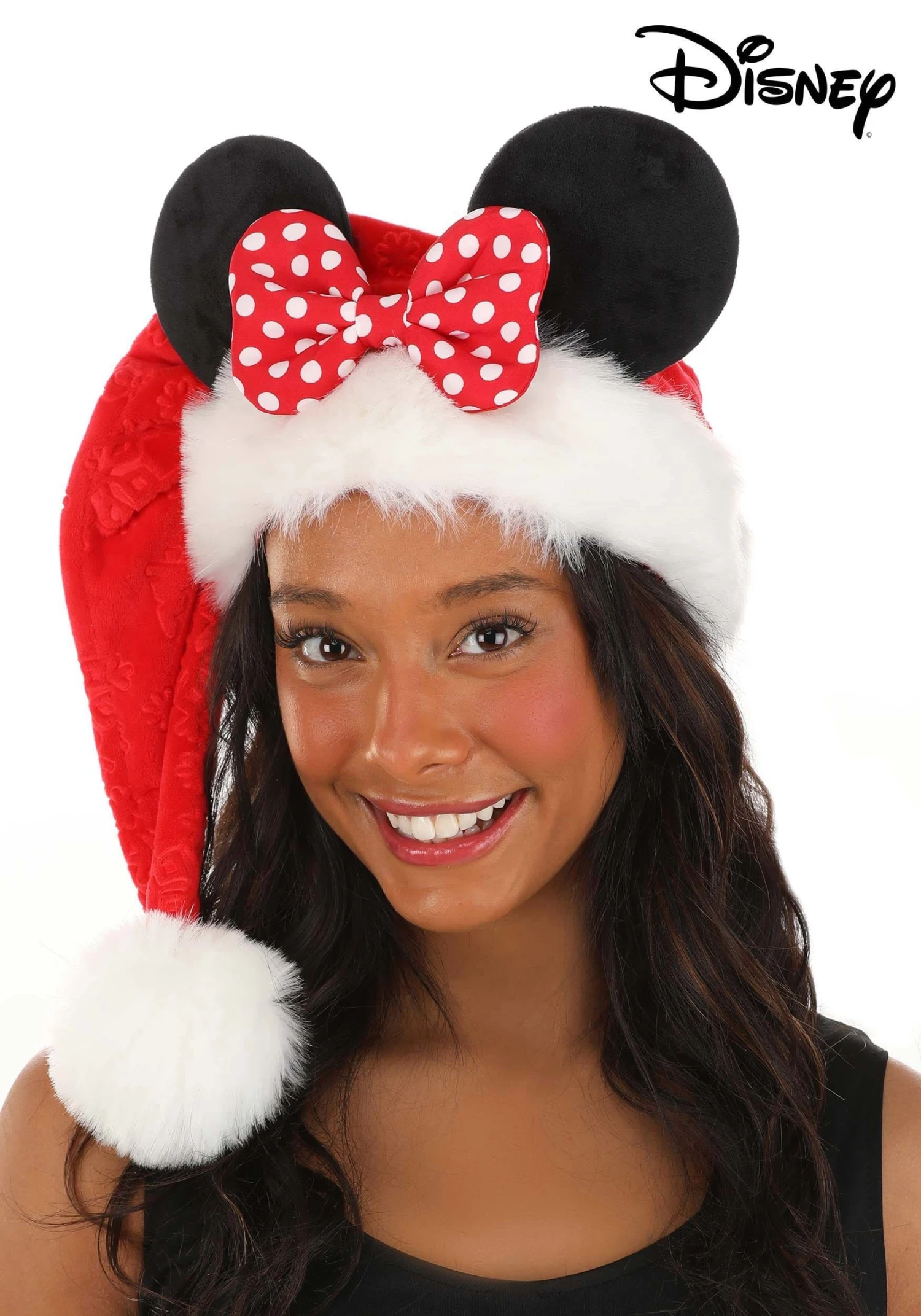 Disney Minnie Mouse Santa Holiday Cap 1 Disney Minnie Mouse Santa Holiday Cap