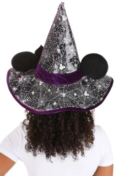 Disney Minnie Mouse Spider Webs Adult Witch Hat -Halloween Costumes Shop minnie witch hat alt 2