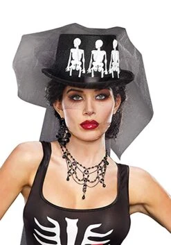 Dreamgirl Ms. Bones Skeleton Hat