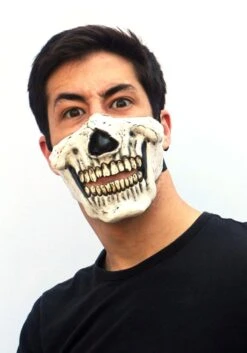 Half Muzzle Skull Mask 5 Half Muzzle Skull Mask -Halloween Costumes Shop muzzle skull half mask alt 2 update