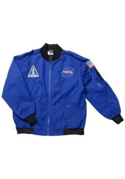 Adult Plus Size NASA Costume Flight Jacket -Halloween Costumes Shop nasa adult plus size flight jacket alt 2