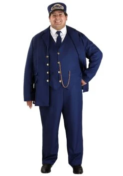 North Pole Train Conductor Plus Size Costume For Men